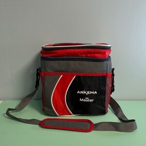 Arkema Master Grey & Red Lunch Box, Large Lunch Bag, Cooler Bag, Food Storage